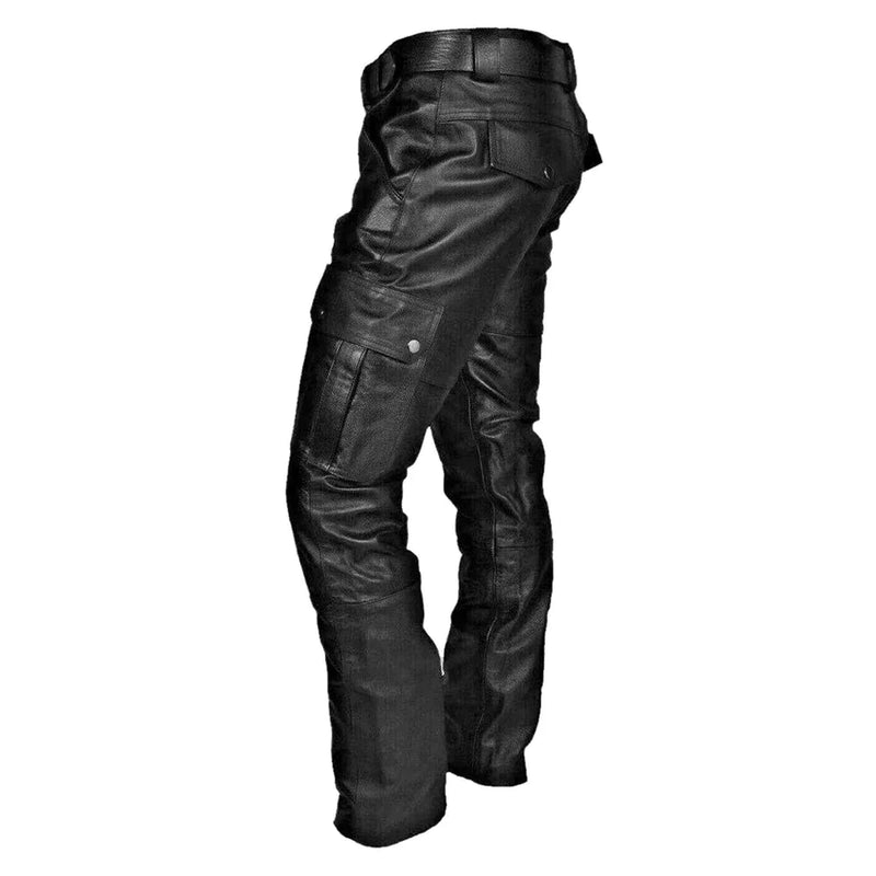 PU Leather Biker Pants for Men - Alex-Black-S-State of Style