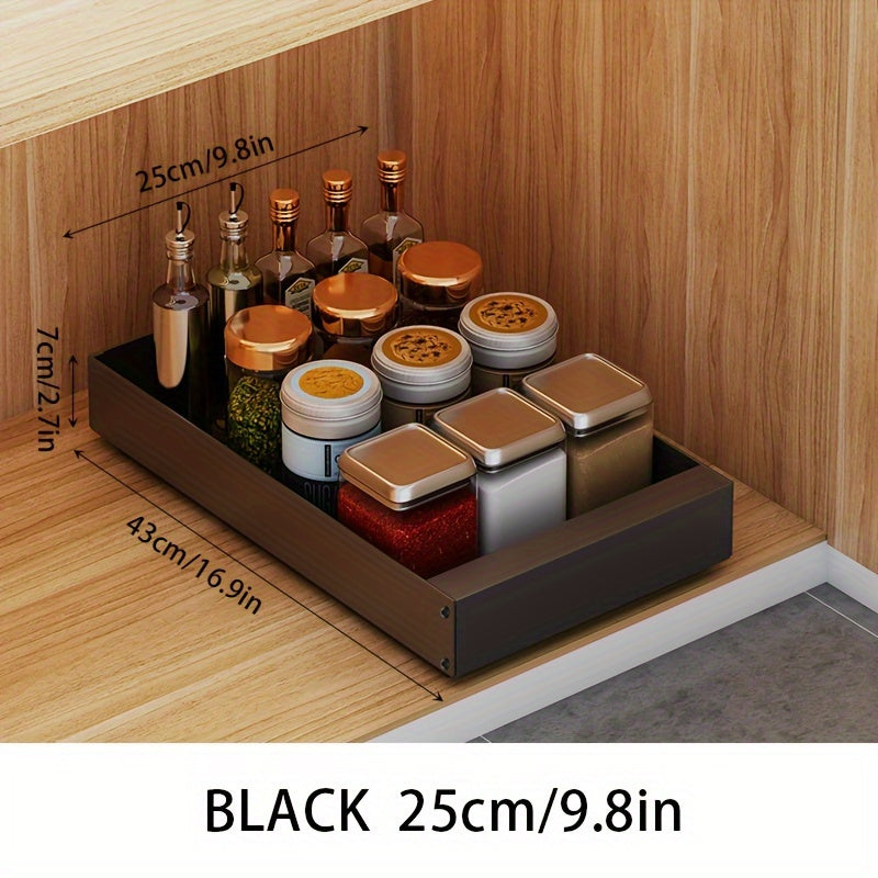 Pull-Out Kitchen Cabinet Organizer - Lina-Black-9.84 inches-State of Style