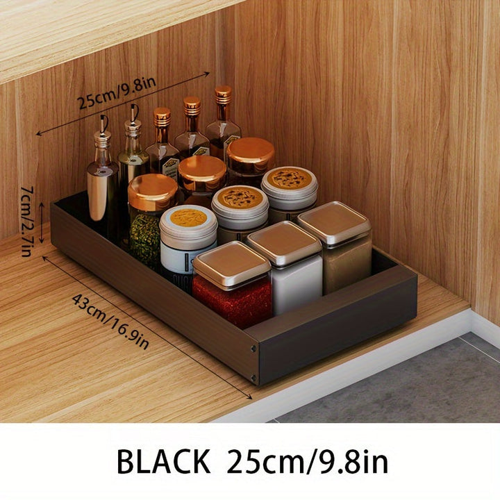 Pull-Out Kitchen Cabinet Organizer - Lina-Black-9.84 inches-State of Style