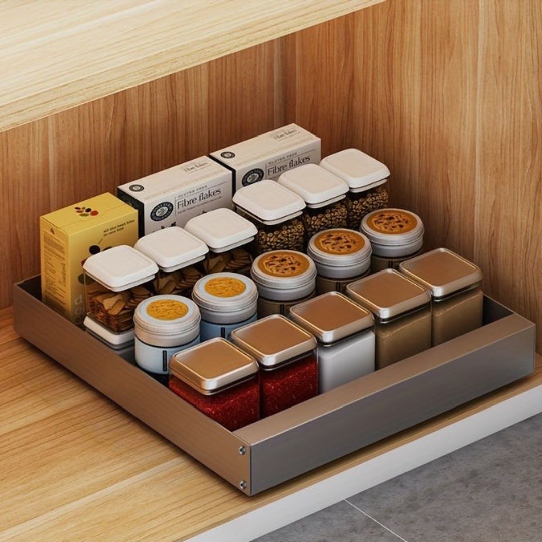 Pull-Out Kitchen Cabinet Organizer - Lina-Grey-15.75 inches-State of Style