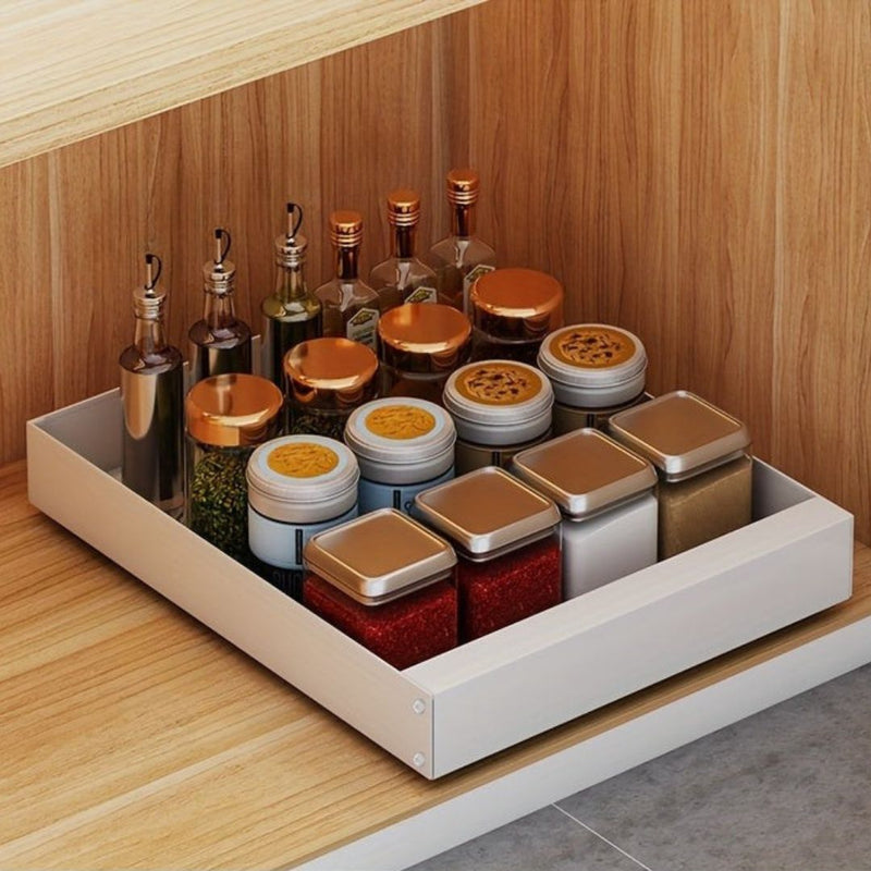 Pull-Out Kitchen Cabinet Organizer - Lina-White-13.78 inches-State of Style