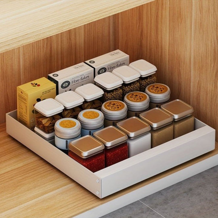 Pull-Out Kitchen Cabinet Organizer - Lina-White-15.75 inches-State of Style