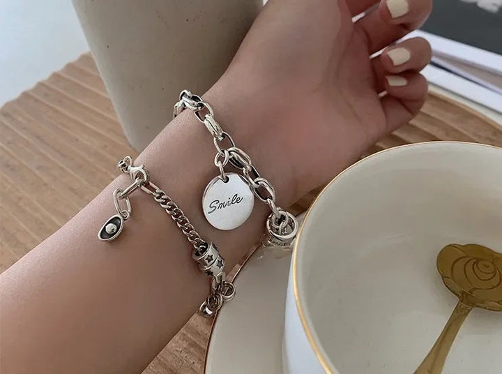 Punk Passion Silver Cuff Bracelet | Bold Fashion Statement-State of Style