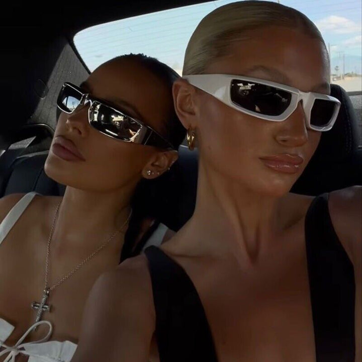 Punk Square Designer Sunglasses – Bold & Rebellious Statement-Black Mirror-State of Style