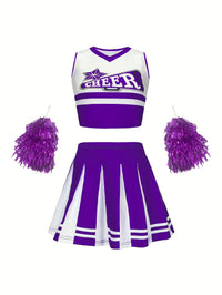 Purple Cheerleader Set Kids – Sparkzi-4-5Y-State of Style