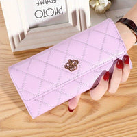 Argyle Pattern Triple Fold Wallet with Royal Gold Accent