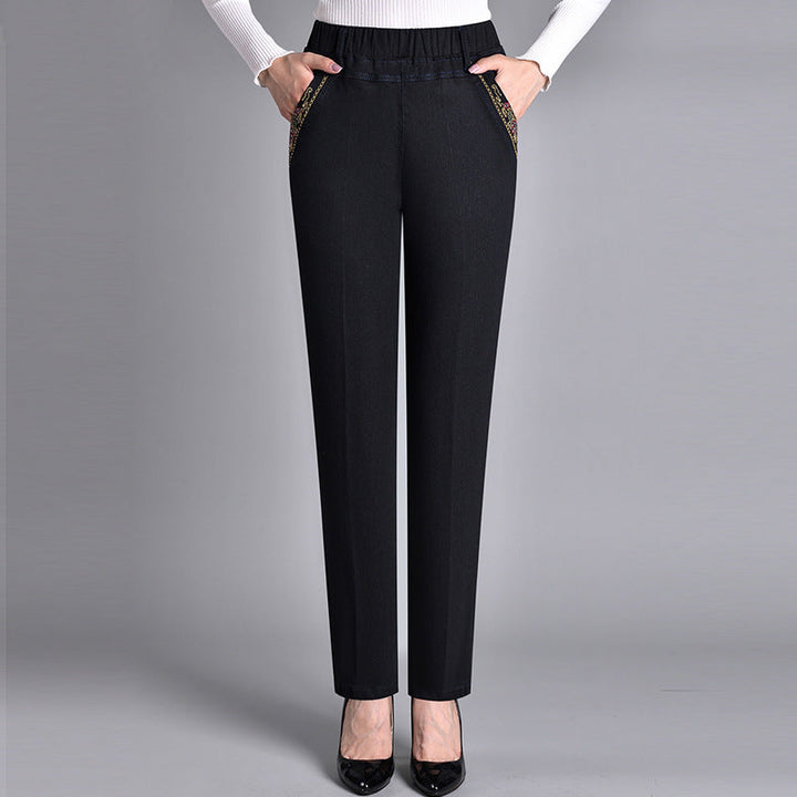 Push-up Jeans - Ella with warm inner lining and perfect fit!-Black (without lining)-XL-State of Style