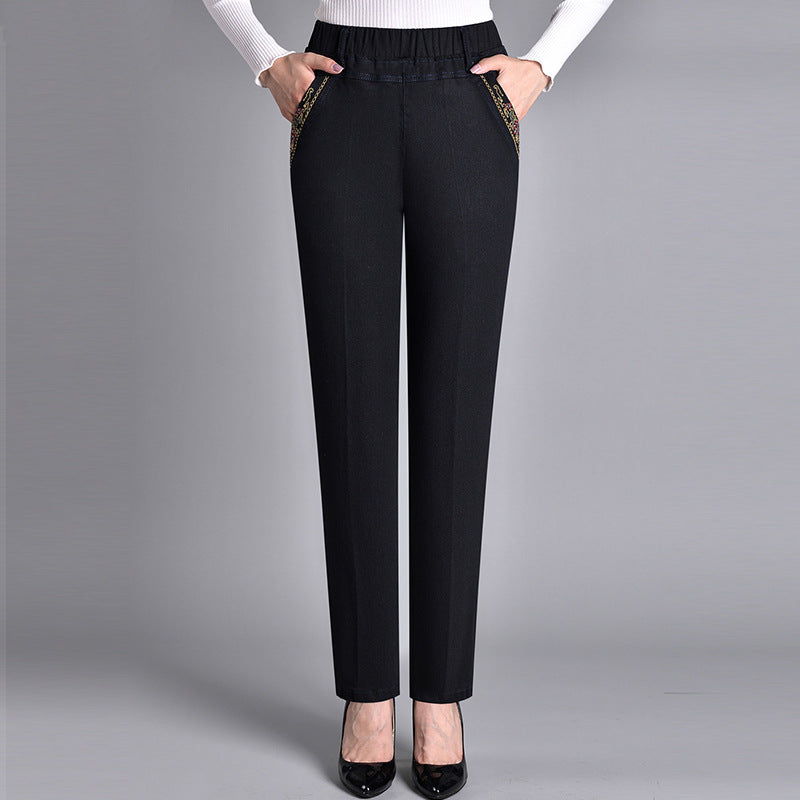 Push-up Jeans - Ella with warm inner lining and perfect fit!-Black (without lining)-XL-State of Style