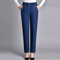 Push-up Jeans - Ella with warm inner lining and perfect fit!-Dark blue (without lining)-XL-State of Style