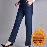 Push-up Jeans - Ella with warm inner lining and perfect fit!-Light blue (without lining)-XL-State of Style