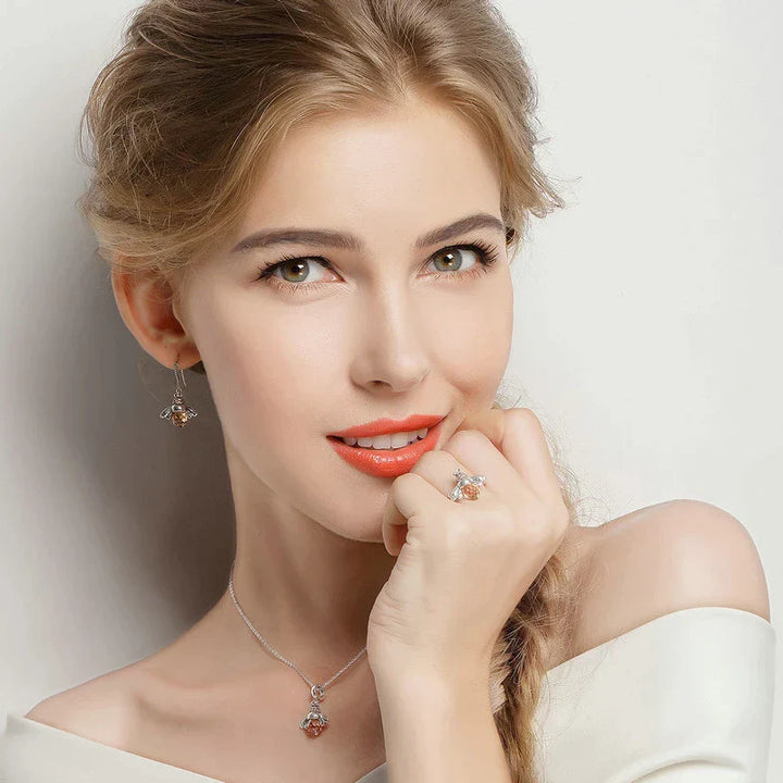 Queen Bee Crystal Drop Earrings-State of Style