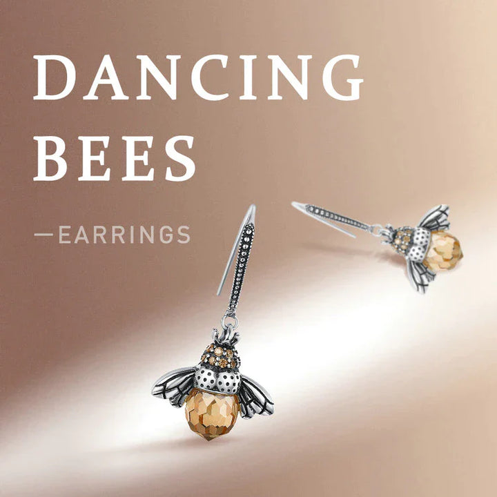 Queen Bee Crystal Drop Earrings-State of Style