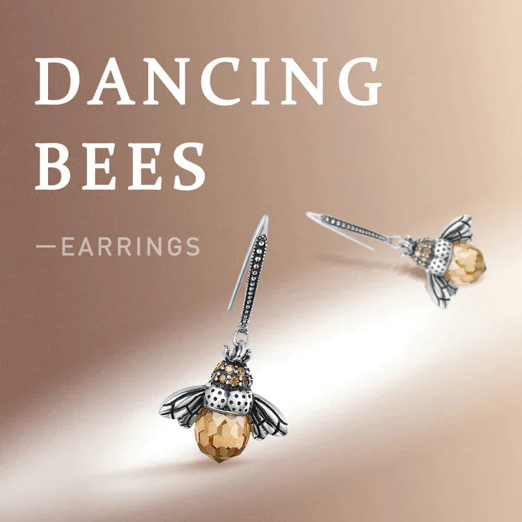 Queen Bee Crystal Drop Earrings-State of Style