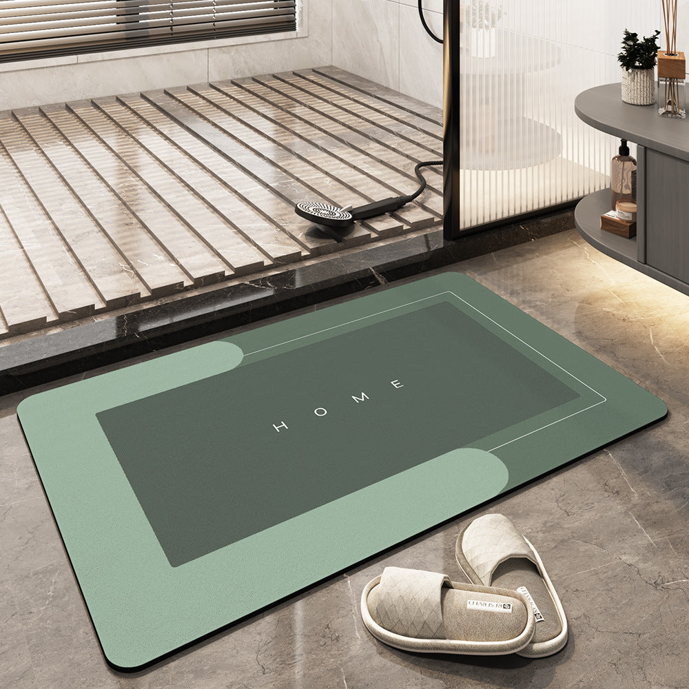 Quick-Dry, Ultra-Absorbent Bath Mat - AquaComfort-40*60 cm-Rectangle-Green-State of Style