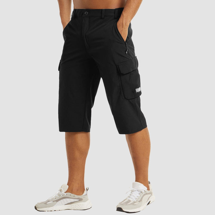 Quick-Drying Cargo Shorts for Men – Rowan-Black-S-State of Style