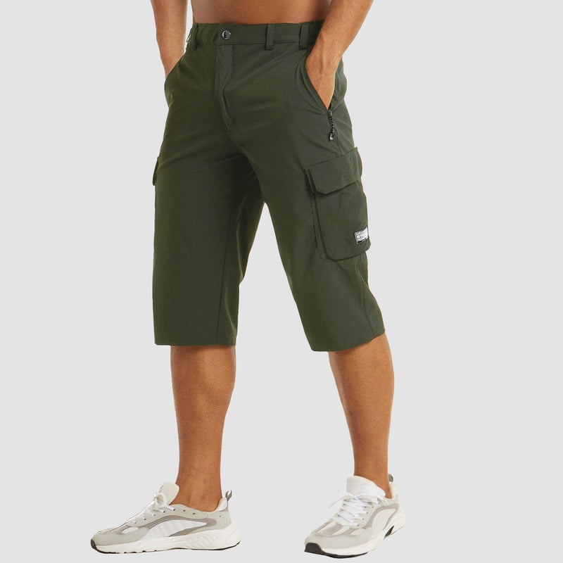 Quick-Drying Cargo Shorts for Men – Rowan-Olive green-S-State of Style