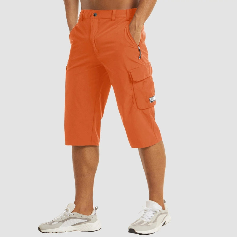 Quick-Drying Cargo Shorts for Men – Rowan-Orange-S-State of Style