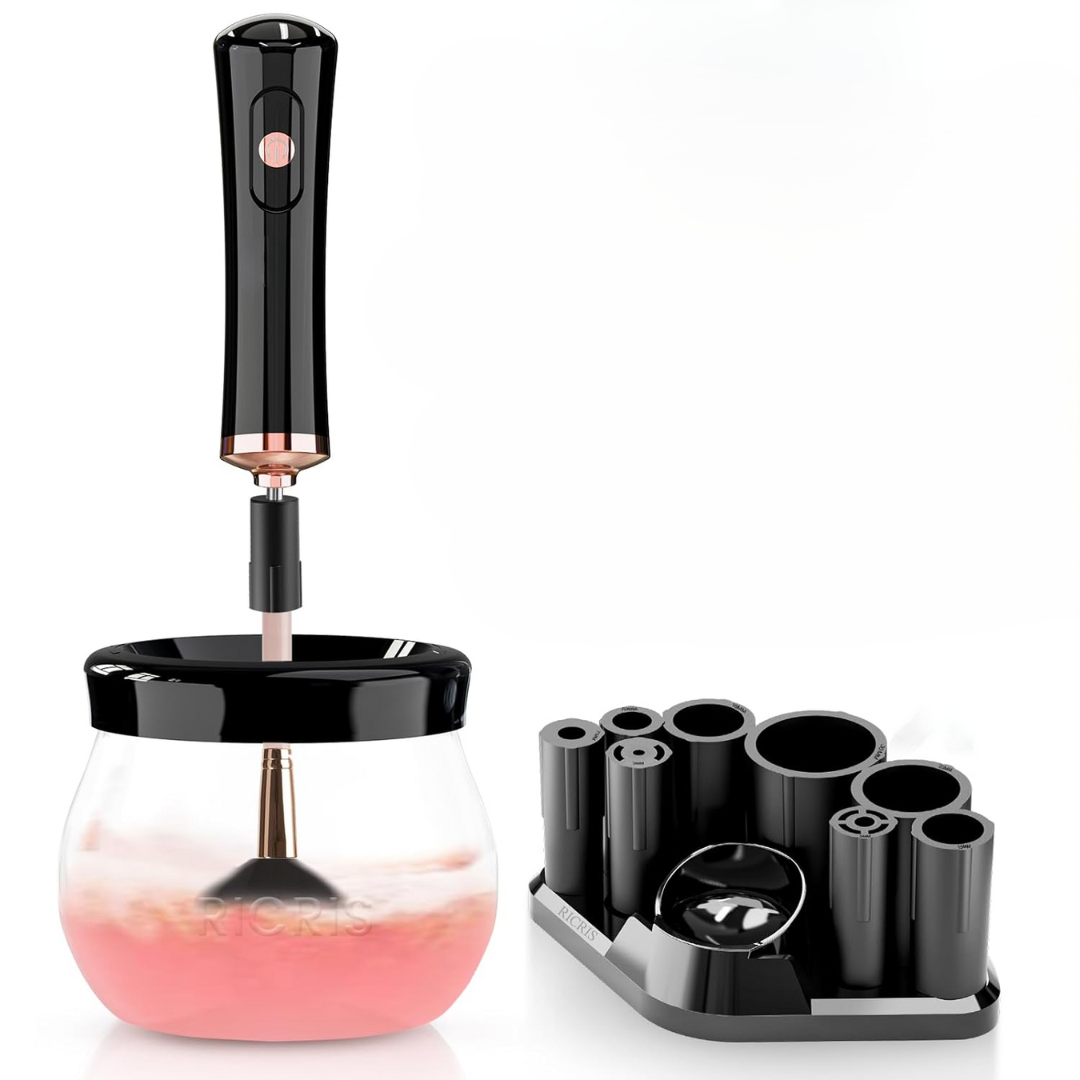 Quick Drying Electric Makeup Brush Cleaner – Clean & Ready to Use Immediately!-Black-State of Style
