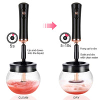 Quick Drying Electric Makeup Brush Cleaner – Clean & Ready to Use Immediately!-Black-State of Style