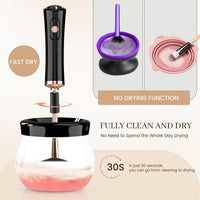 Quick Drying Electric Makeup Brush Cleaner – Clean & Ready to Use Immediately!-Black-State of Style