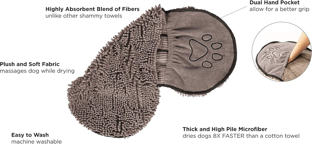 Quick-Drying Microfiber Dog Towel - Super Absorbent & Soft-Grey-State of Style