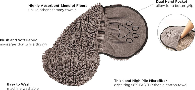 Quick-Drying Microfiber Dog Towel - Super Absorbent & Soft-Grey-State of Style