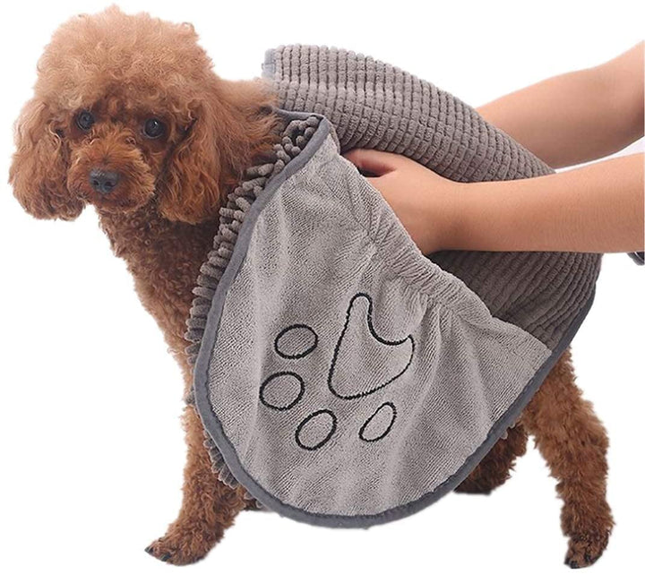 Quick-Drying Microfiber Dog Towel - Super Absorbent & Soft-Grey-State of Style