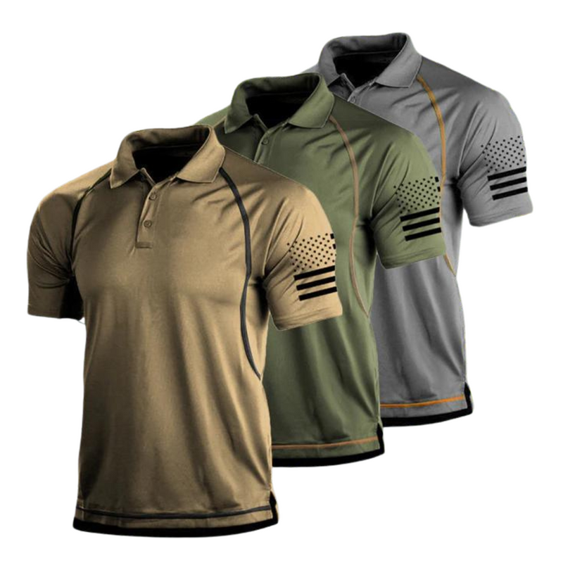 Quick-drying outdoor polo shirt for men – TrailCore Polo-Khaki-S-State of Style