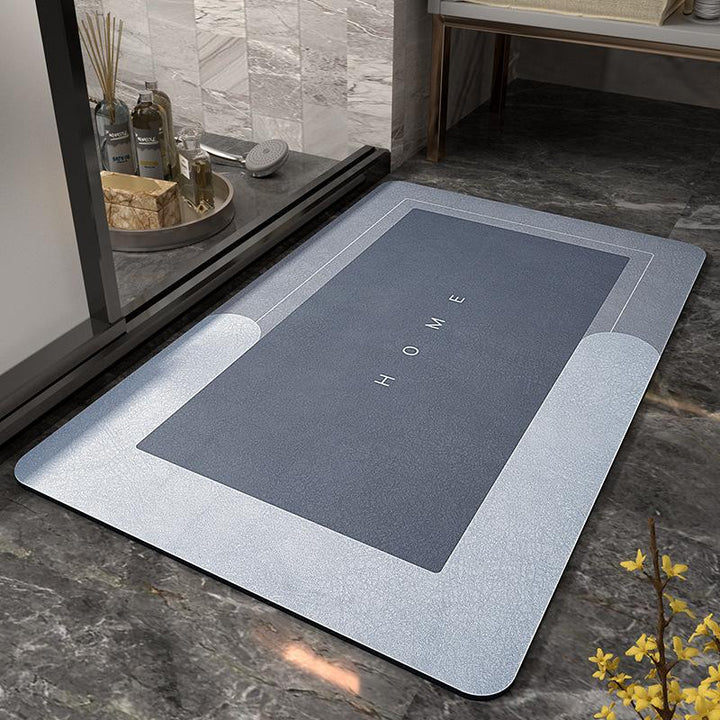 Quick-drying, Super Absorbent Bath Mat - AquaComfort-Blue-Oval-40 x 80 cm-State of Style