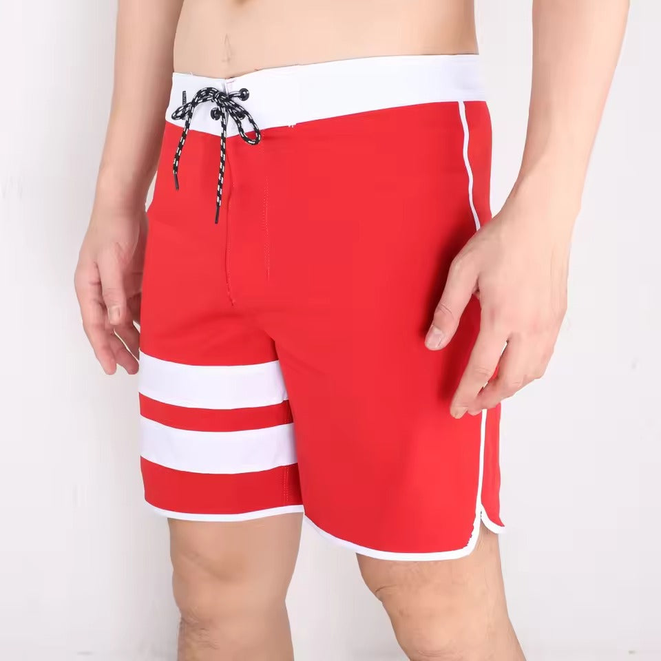 Quick-drying & Water-repellent Men's Surf Shorts - Lennox-Red-S-State of Style