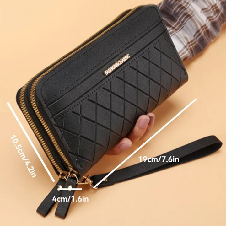 Quilted Long Multi-Function Wallet-State of Style