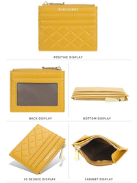 Quilted Mini Card Holder – Slim & Compact Organiser-Green-State of Style
