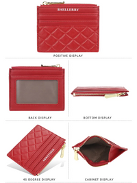 Quilted Mini Card Holder – Slim & Compact Organiser-Green-State of Style