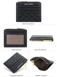 Quilted Mini Card Holder – Slim & Compact Organiser-Green-State of Style