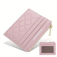 Quilted Mini Card Holder – Slim & Compact Organiser-Light Purple-State of Style