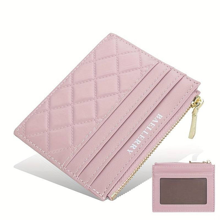 Quilted Mini Card Holder – Slim & Compact Organiser-Light Purple-State of Style