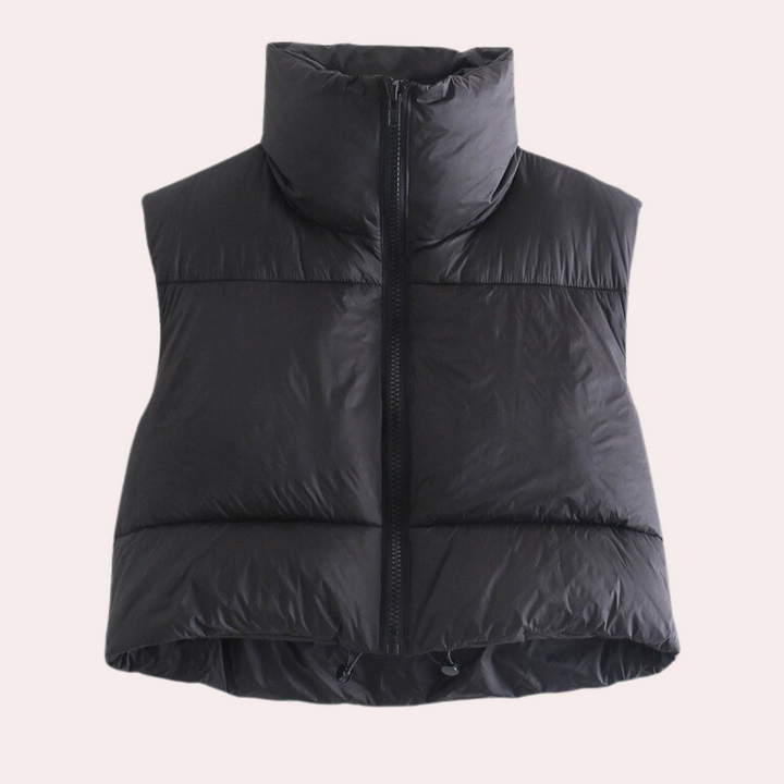 Quilted Short Women's Bodywarmer - Liora-Black-XS-State of Style