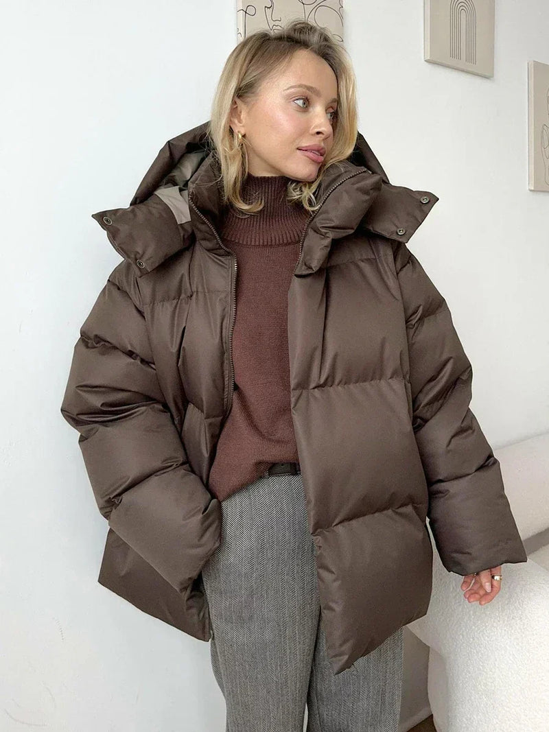 Quilted Winter Coat for Women - Elyssa-Brown-S-State of Style
