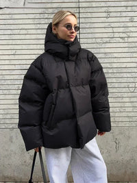 Quilted Winter Jacket for Women - Elyssa-Black-S-State of Style