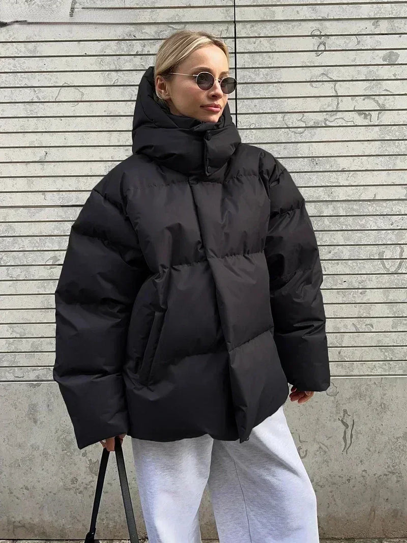 Quilted Winter Jacket for Women - Elyssa-Black-S-State of Style
