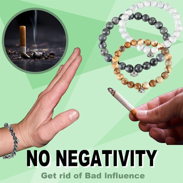 Quit Smoking Bracelet | Natural Gemstones | Health Benefits-Black-State of Style