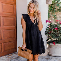 Radiant Boho Summer Dress with Embroidery | Amelie-Black-XS-State of Style