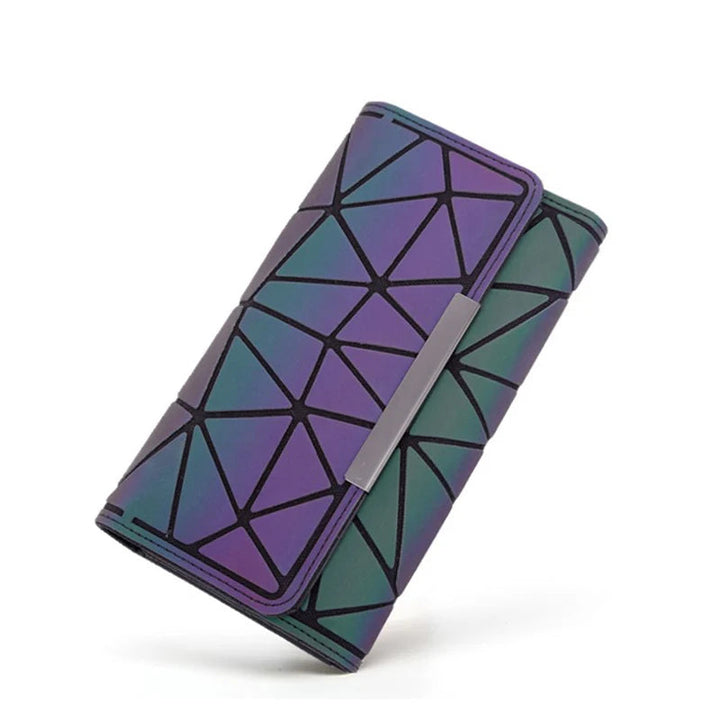 Radiant Grid Clutch Purse – Glow-in-the-Dark Geometric Wallet-State of Style