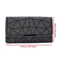 Radiant Grid Clutch Purse – Glow-in-the-Dark Geometric Wallet-State of Style