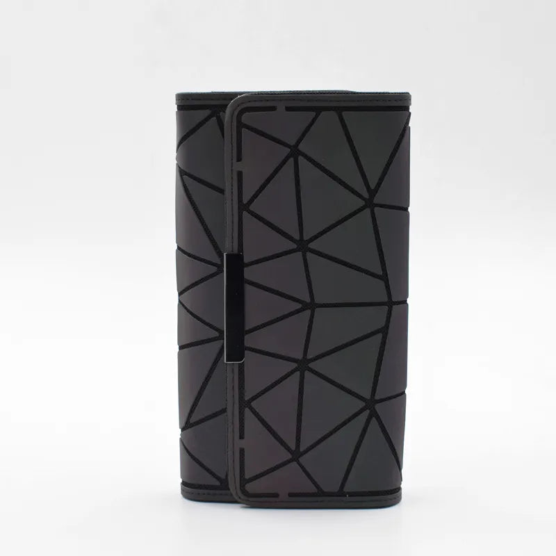 Radiant Grid Clutch Purse – Glow-in-the-Dark Geometric Wallet-State of Style