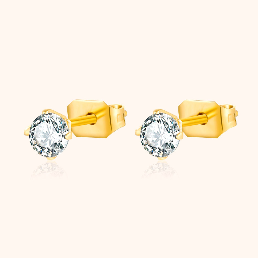 Radiant Mini Earrings – Mila-3 mm-Gold-State of Style