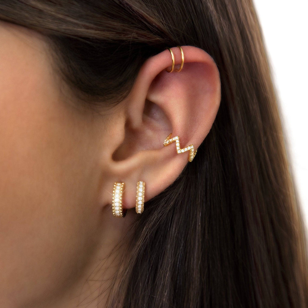 Radiant Zirconia Earrings - Elara-Gold-State of Style