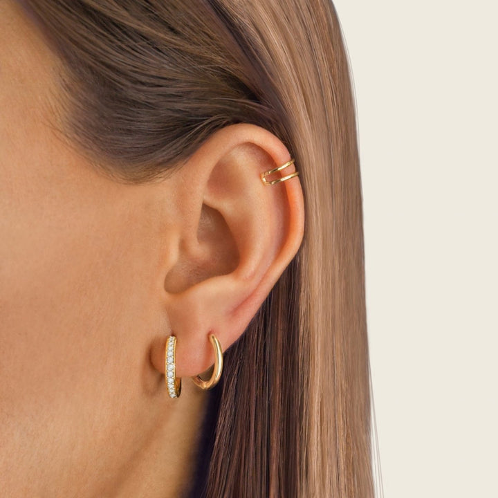 Radiant Zirconia Earrings - Iriana-Gold-State of Style