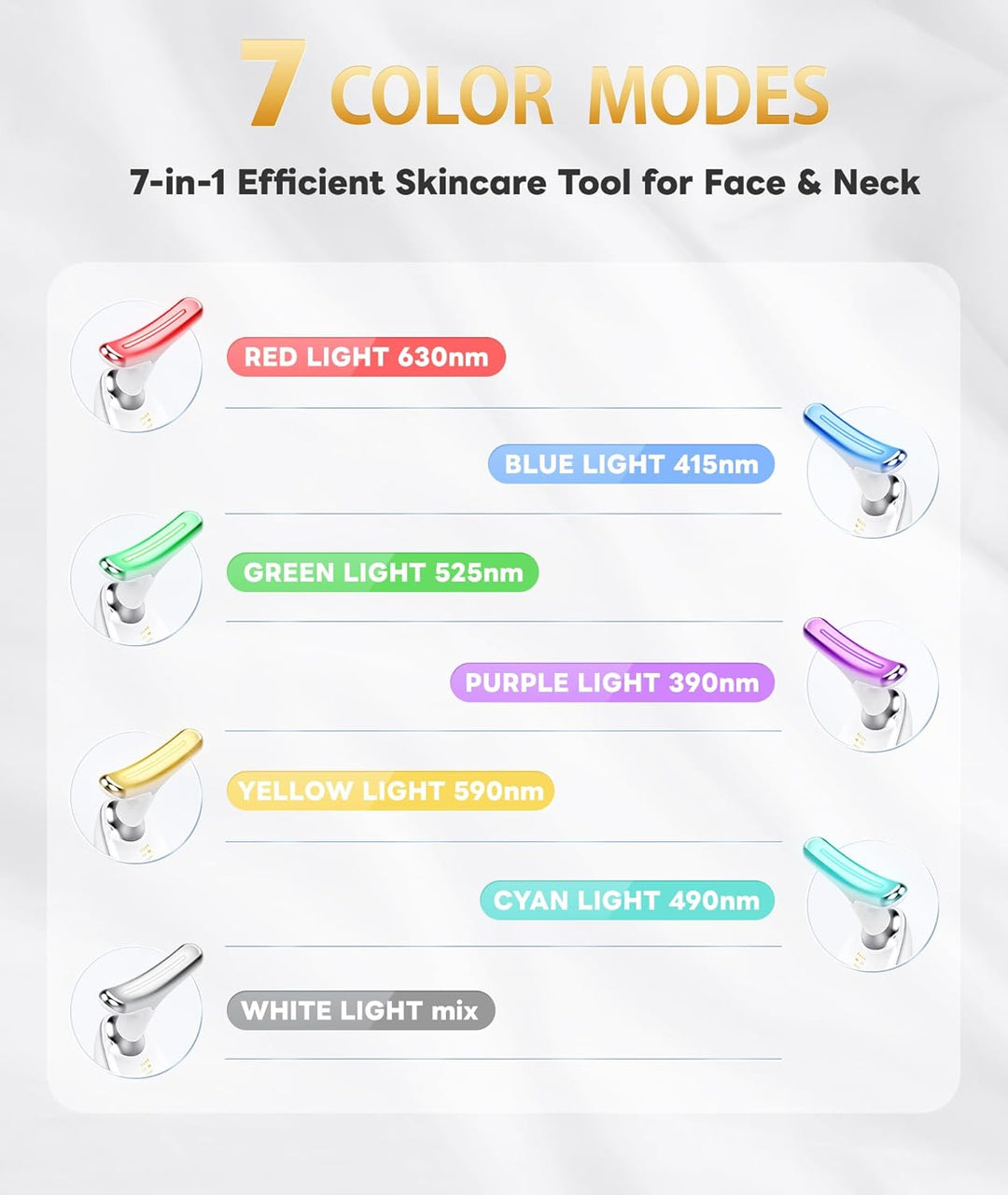 RadiantGlow 7-Colour Facial Massager-State of Style