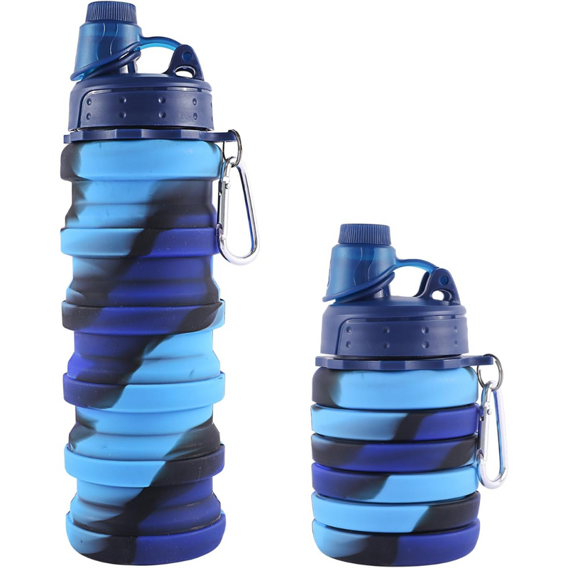 Rainbow Collapsible Water Bottle-Ocean Blue-State of Style